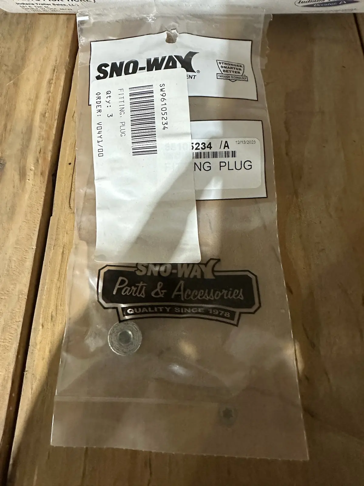 Sno-Way Fitting, Plug 1