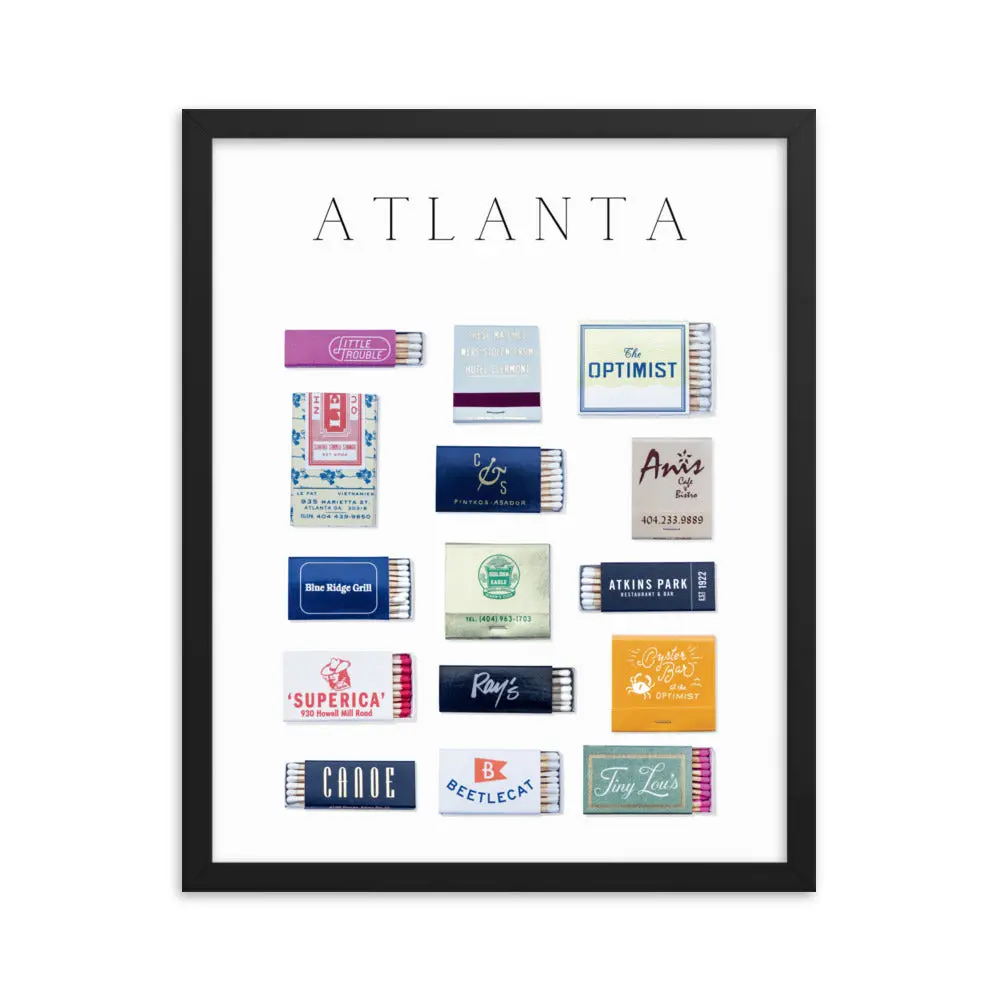 Atlanta Matchbox Framed Print 1