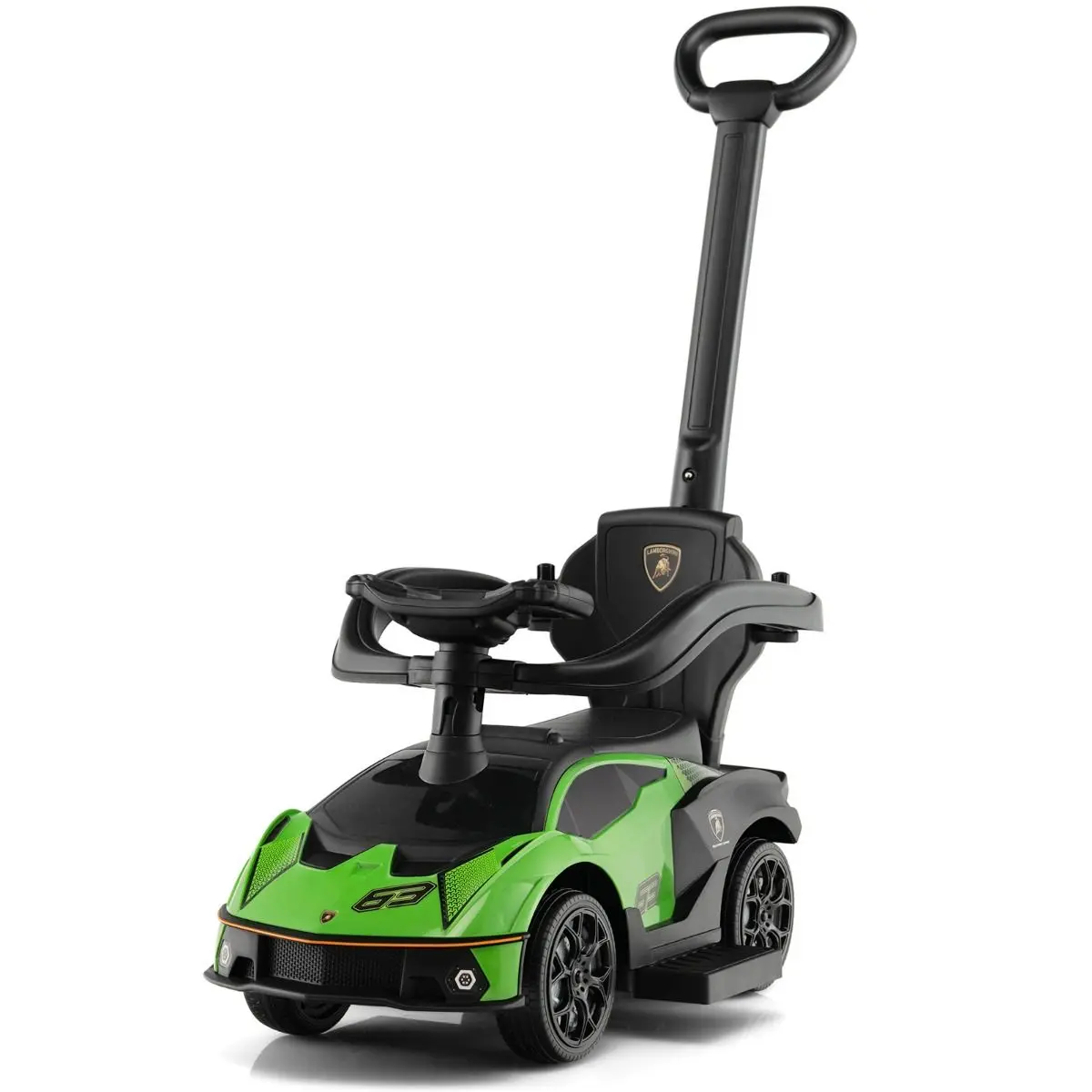 Licensed Lamborghini Essenza Scv12 Foot-To-Floor Ride On With Push Handle - Green 1