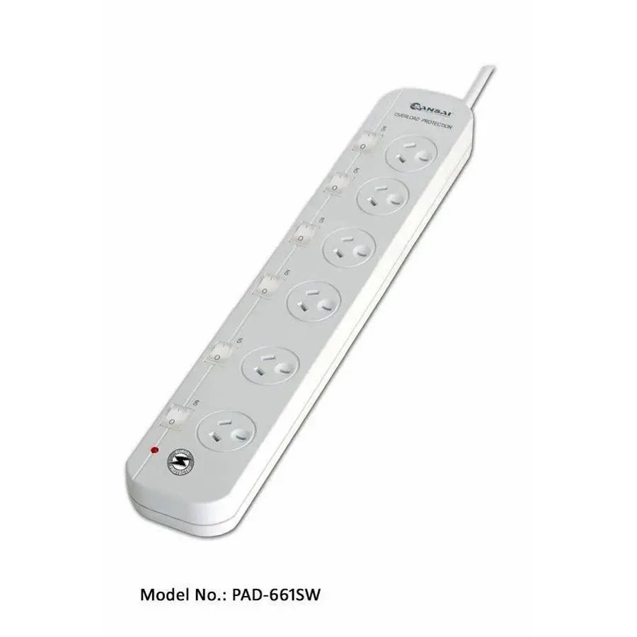 Sansai 6 Way Surge Protected Power Board 1