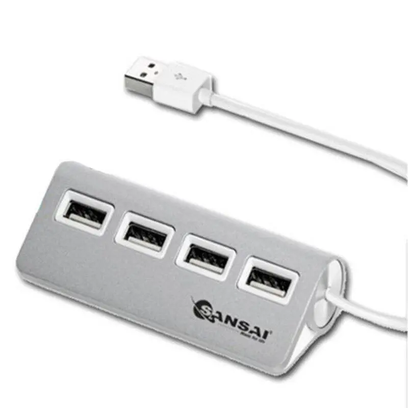 Sansai High Speed 4 Port Usb 2.0 Hub Splitter Charger For Mac/Pc/Laptop/Desktop 1