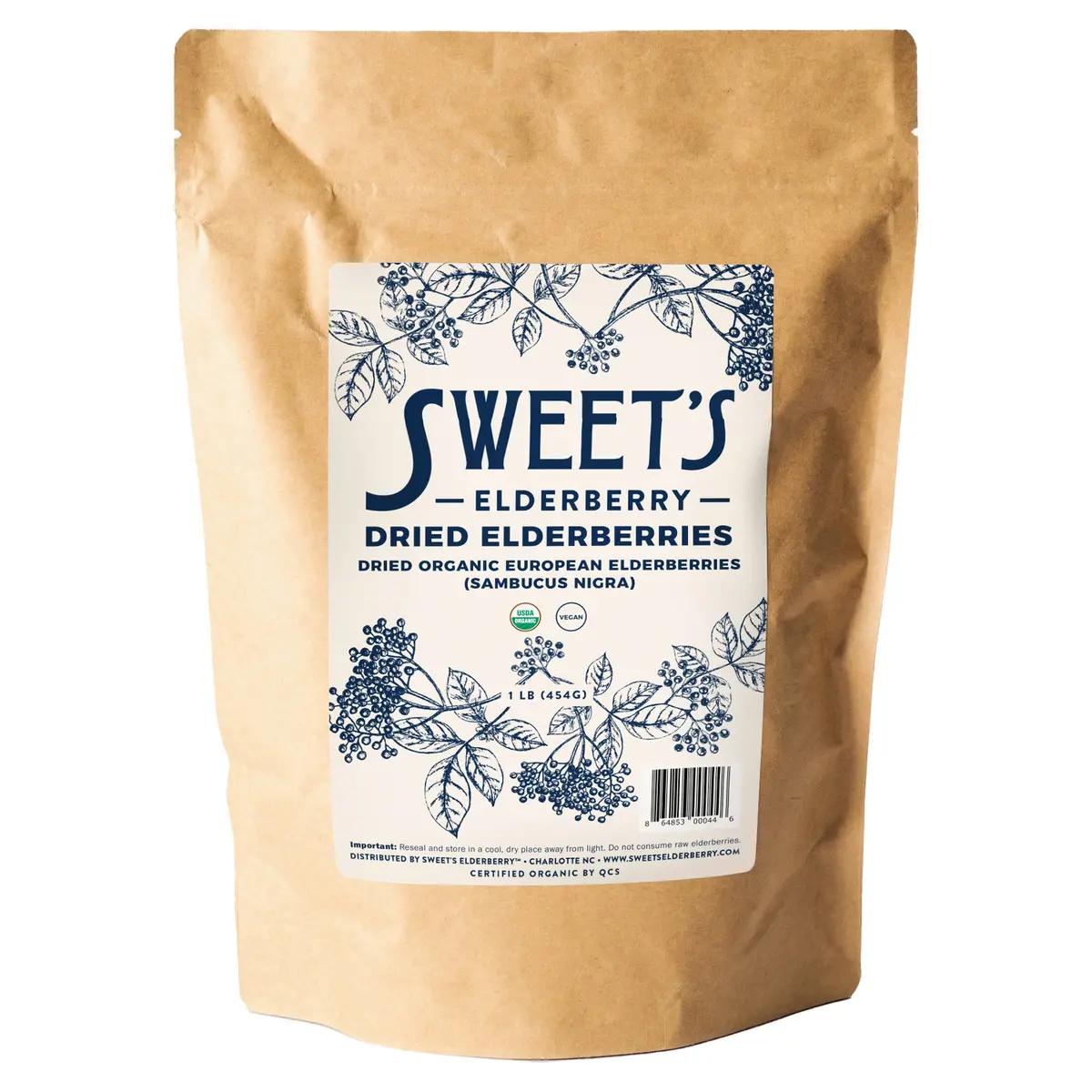 Organic Dried Elderberries (1 Lb) 1