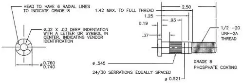 Stud 1/2-20 X 2-1/2 1