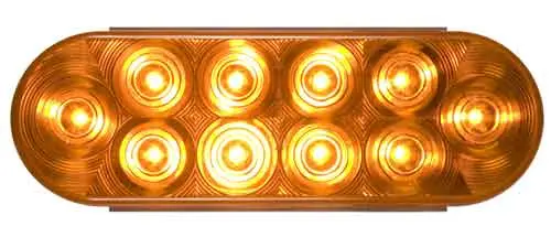 Amber 10D Led 6" Oval Stop Tail & Turn - 8100482 1