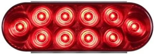 Led Stt 6" Oval 10D Red - 8100367 1