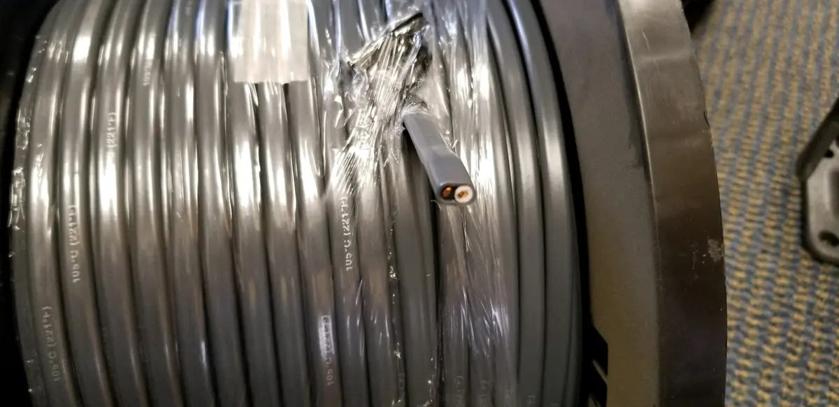 Wire Elec 12/2 Bk/Wh W/Gray Jacket *Sold By The Foot* 1
