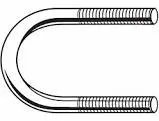 U-Bolt Round 3 1/2" X 5/8" X 9" Long Kit 1