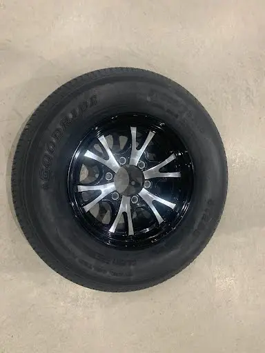 St225/75 15" Radial Tire Aluminum Black Lip Wheel 1