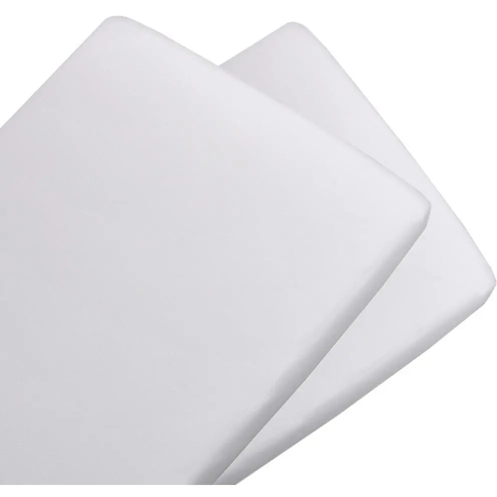Living Textiles 2-Pack Jersey Fitted Sheets White 1
