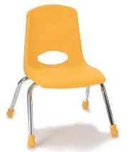 Medium School Chair - Yellow 1