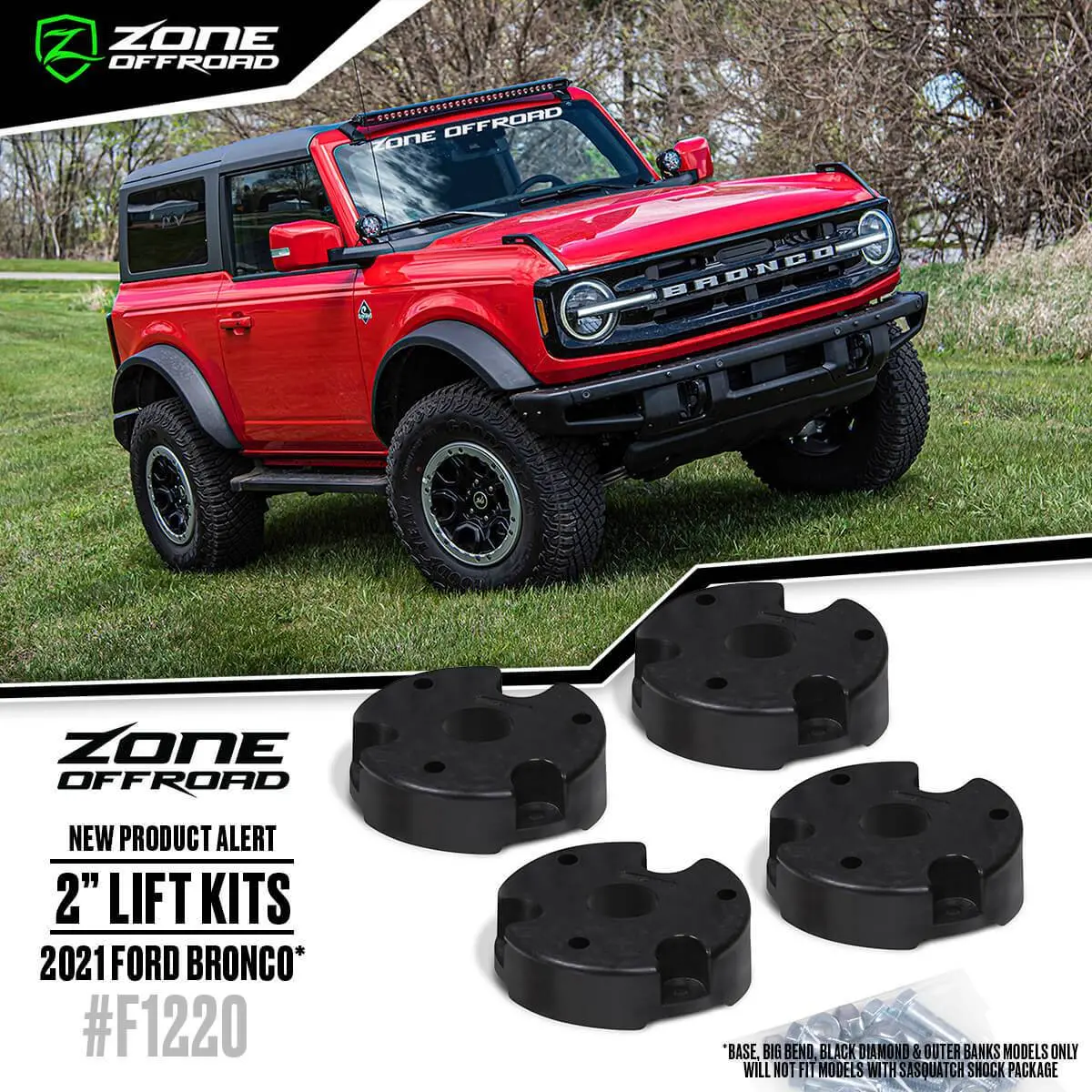 2021+ 6Th Gen Bronco 2" Zone Leveling Kit 1