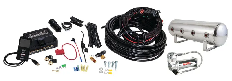 Air Lift Performance 3P (3/8 Air Line 2.5 Gal  Polished Aluminum Tank Viair 444C Comp) 1