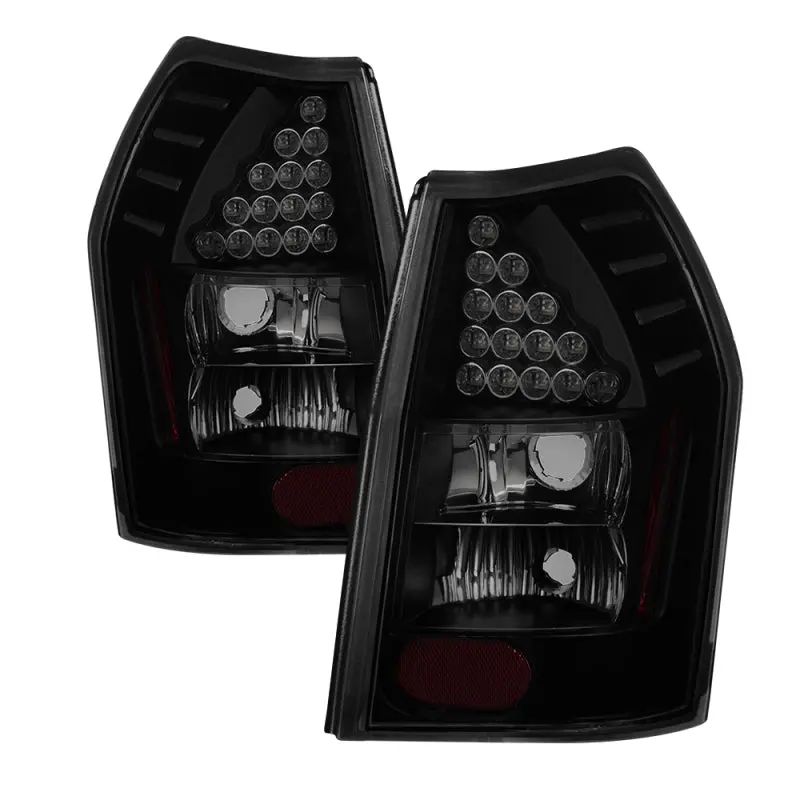 Xtune Dodge Magnum 05-08 Led Tail Lights - Black Smoked Alt-Jh-Dmag05-Led-Bsm 1