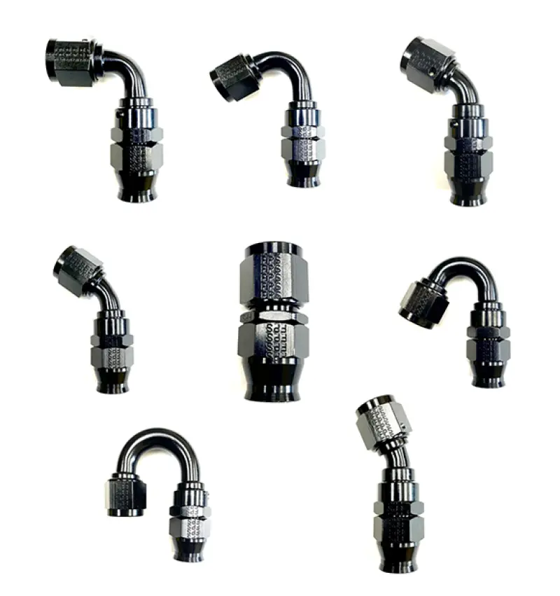 Fragola -6An Real Street X 120 Degree Hose End Black For Ptfe Hose 1