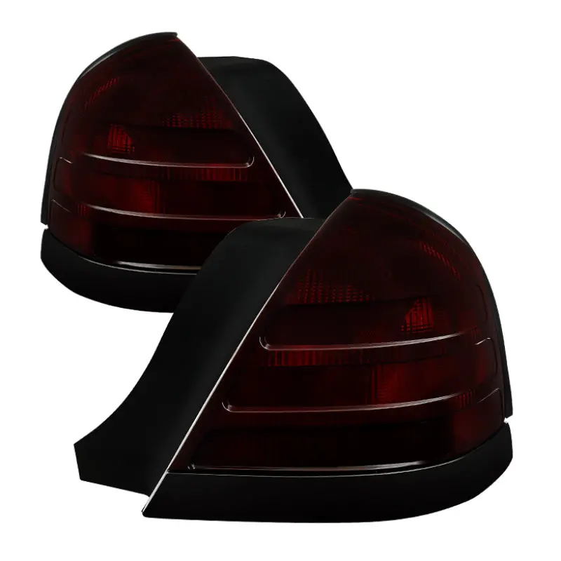 Xtune Ford Crown Victoria 1999-2011 Oem Style Tail Light Red Smoked Alt-Jh-Fcv98-Oe-Rsm 1
