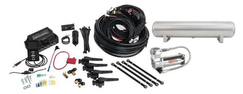 Air Lift Performance 3H (1/4 Air Line 4 Gal 5-Port  Raw Aluminum Tank Viair 444C Comp) 1