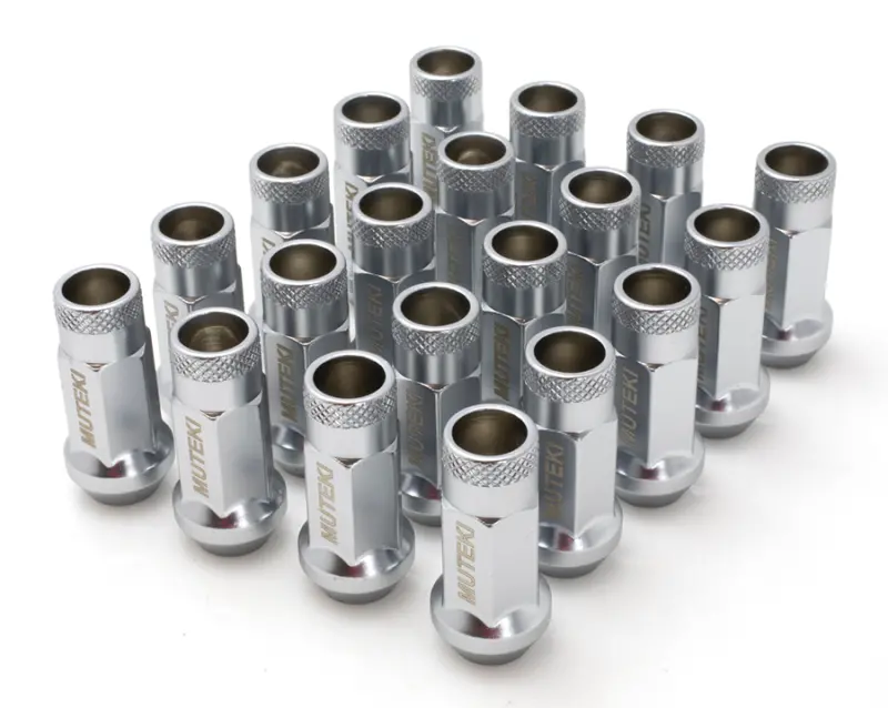 Wheel Mate 12X1.50 48Mm Muteki Sr48 Satin Silver Open End Lug Nuts 1