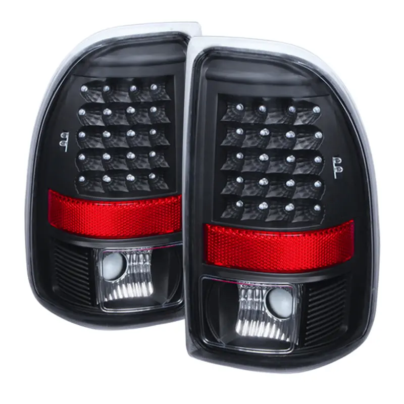 Xtune Dodge Dakota 97-04 Led Tail Lights Black Alt-Jh-Ddak97-Led-Bk 1