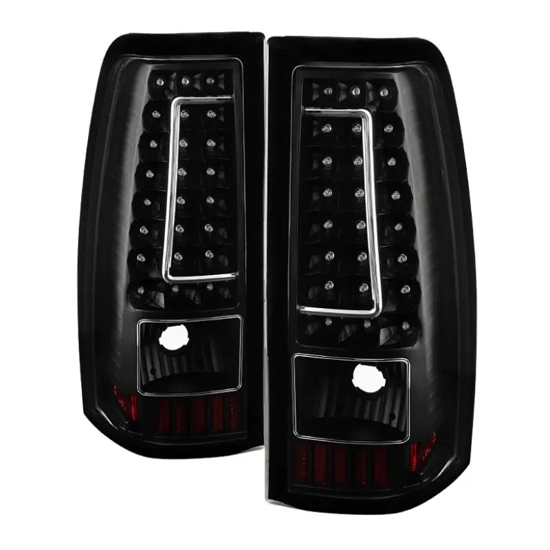 Xtune Chevy Silverado 1500-2500-3500 03-06 C-Shape Led Tail Lights Black Alt-On-Cs03-G2-Led-Bk 1