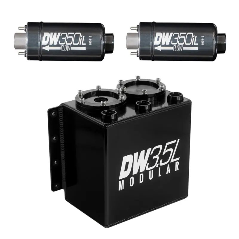 Deatschwerks 3.5L Modular Surge Tank (Incl. 2 Dw350il In-Line Fuel Pump) 1