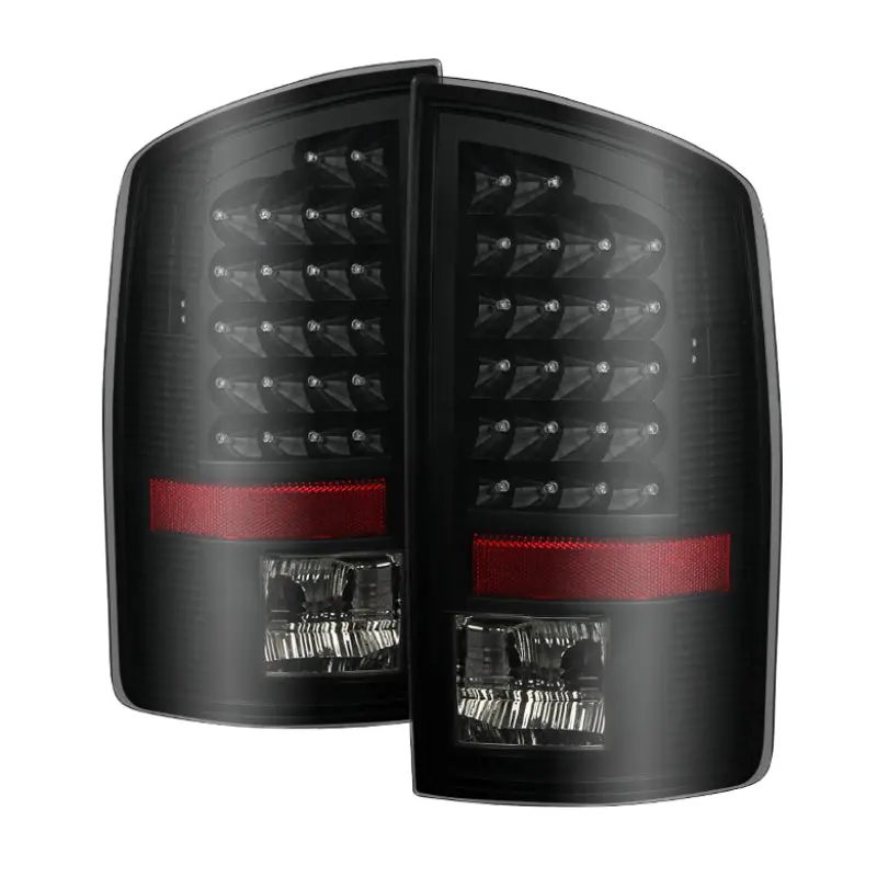 Xtune Dodge Ram 07-08 1500 / Ram 07-09 2500/3500 Led Tail Lights Black Smoke Alt-Jh-Dr07-Led-Bksm 1