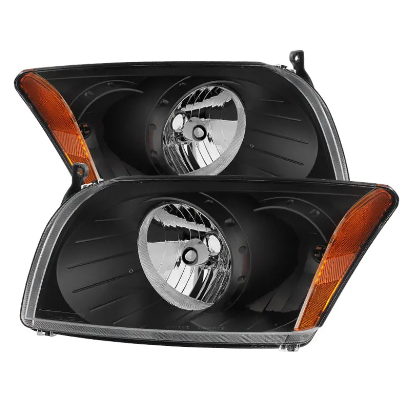 Xtune Dodge Caliber 07-12 Crystal Headlights -Black Hd-Jh-Dcal07-Am-Bk 1
