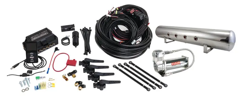 Air Lift Performance 3H (1/4 Air Line 5 Gal  Polished Aluminum Tank Viair 444C Comp) 1