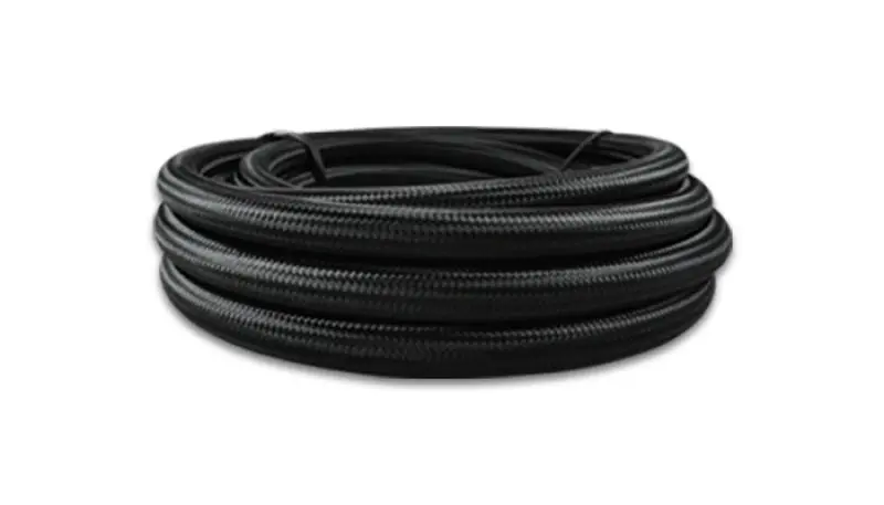 Vibrant Black Nylon Braided Flex Hose An -10 Hose Id 0.56In (150Ft Roll) 1