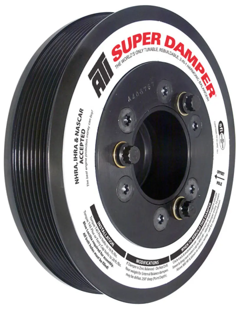 Ati Damper - 7.45In - Steel - 8 Grv - Ford 7.3 - Powerstroke - 99-03 - Ext Bal - 3 Ring - Diesel 1