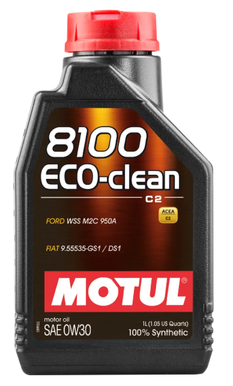 Motul 1L Synthetic Engine Oil 8100 Eco-Clean 0W30 12X1l - C2/Api Sm/St.Jlr 03.5007 - 1L 1