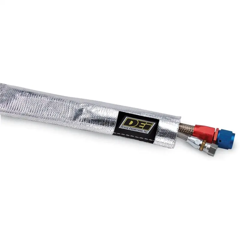 Dei Heat Sheath 1In X 3Ft - Aluminized Sleeving - Sewn Edge 1