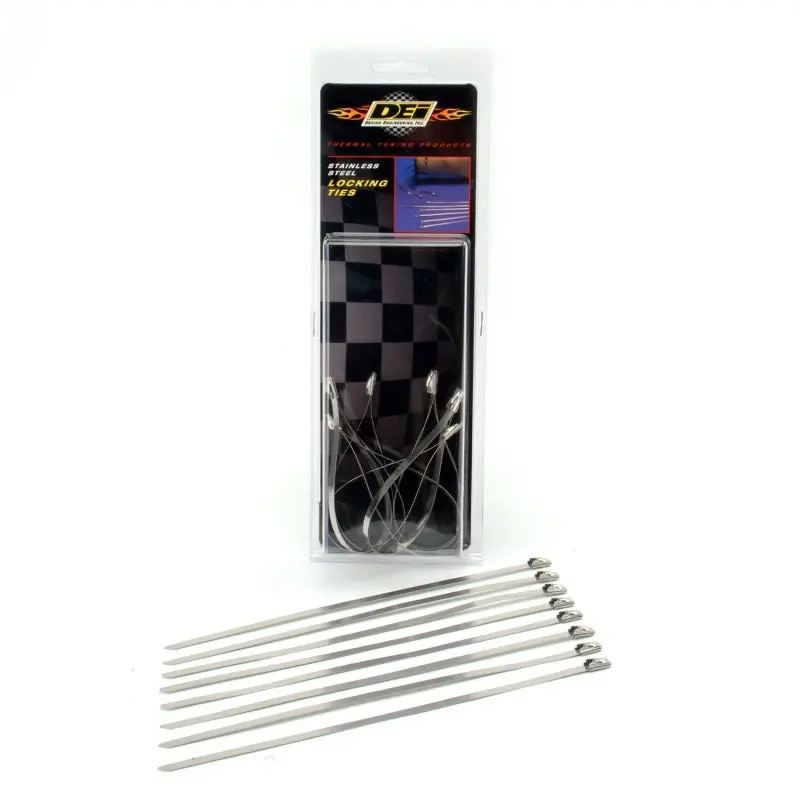 Dei Stainless Steel Locking Tie 8In - 8 Per Pack 1