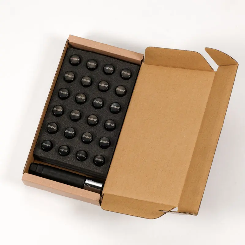 Rays M12x1.25 5 Holes 16Pcs Nut, 4Pcs Lock Nut, 1 Adapter & 1 Lock Nut Key - Black 1
