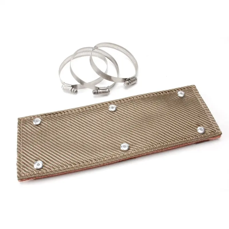Dei Pipe Shield W/Stainless Steel Clamps - 6In X 12In - Titanium 1