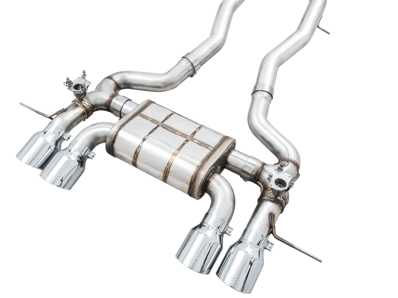 Awe Switchpath Catback Exhaust For Bmw G8x M3/M4 - Chrome Silver Tips 2