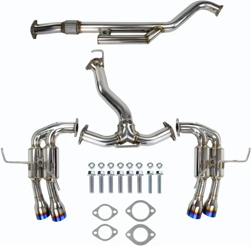 Invidia 2022+ Subaru Wrx Gemini Single Layer Quad Titanium Tip Cat-Back Exhaust 1