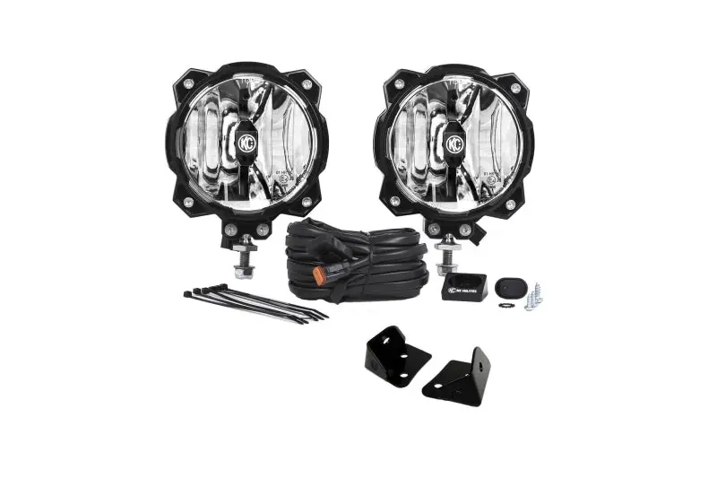 Kc Hilites 07-18 Jeep Jk 6In Pro6 Gravity Led Pillar Mount 2-Light Sys (20W Spot Beam) 1