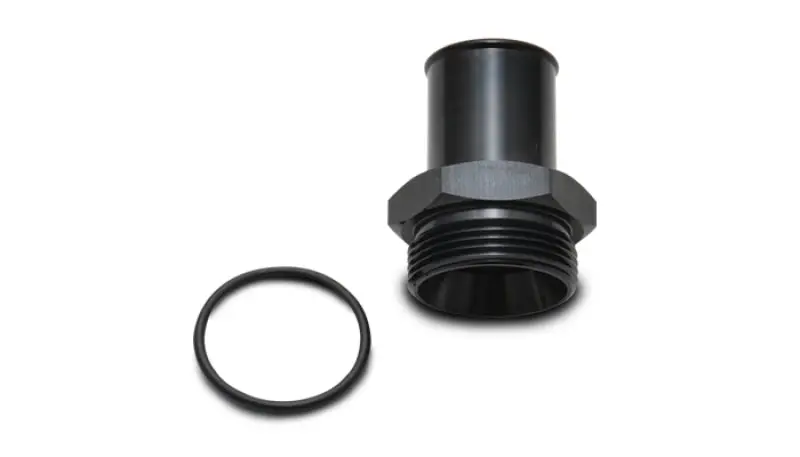 Vibrant 1.25In Hose Barb To 16 Orb Male W/ O-Ring - Black Anodized Aluminum 1
