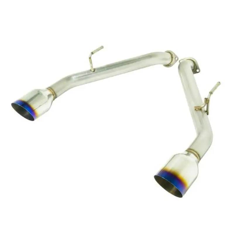 Remark 2014+ Infiniti Q50 Axle Back Exhaust W/Burnt Stainless Single Wall Tip 1